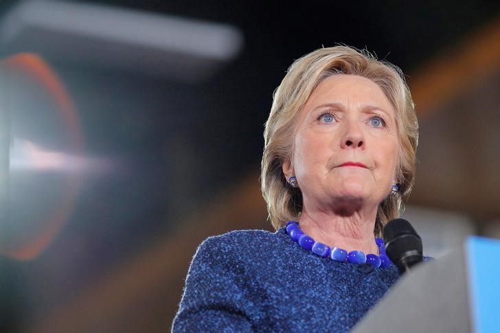 © Reuters. Hillary Clinton em discurso de campanha em Des Moines