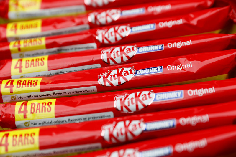 © Reuters. Kit Kat chocolate bars are pictured in London