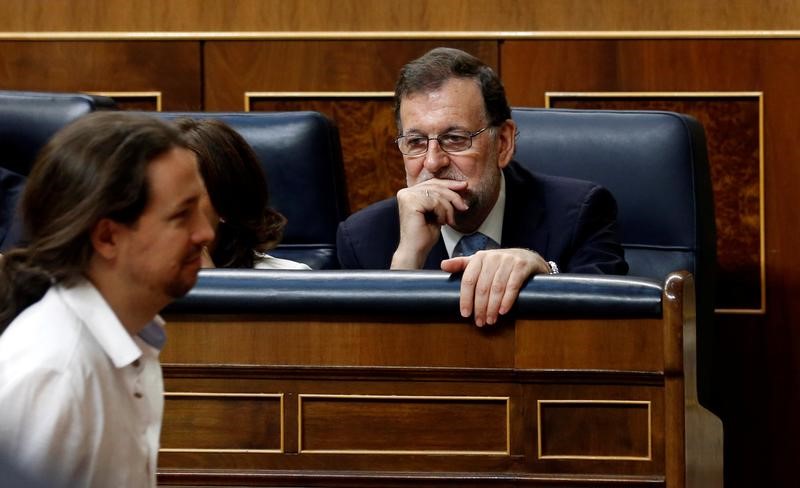 © Reuters. Podemos registra su moción de censura contra Rajoy con Iglesias como candidato