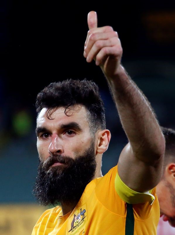 © Reuters. جديناك في تشكيلة استراليا في آخر مباراتين بتصفيات كأس العالم