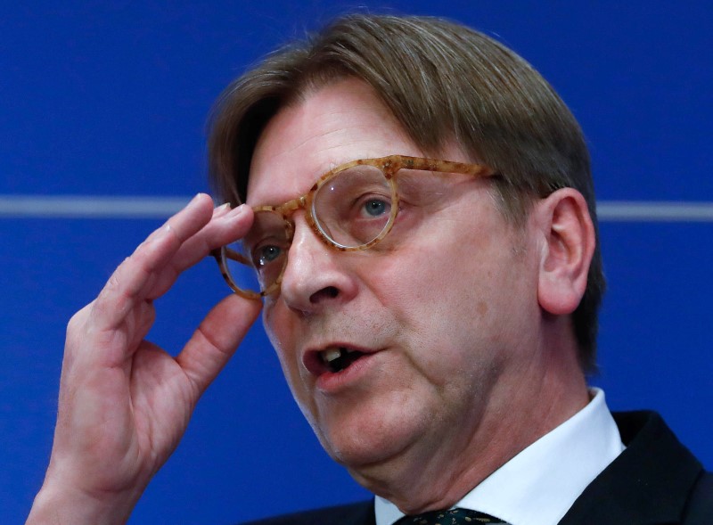 © Reuters. El plan aduanero británico tras el Brexit es "una fantasía", dice Verhofstadt