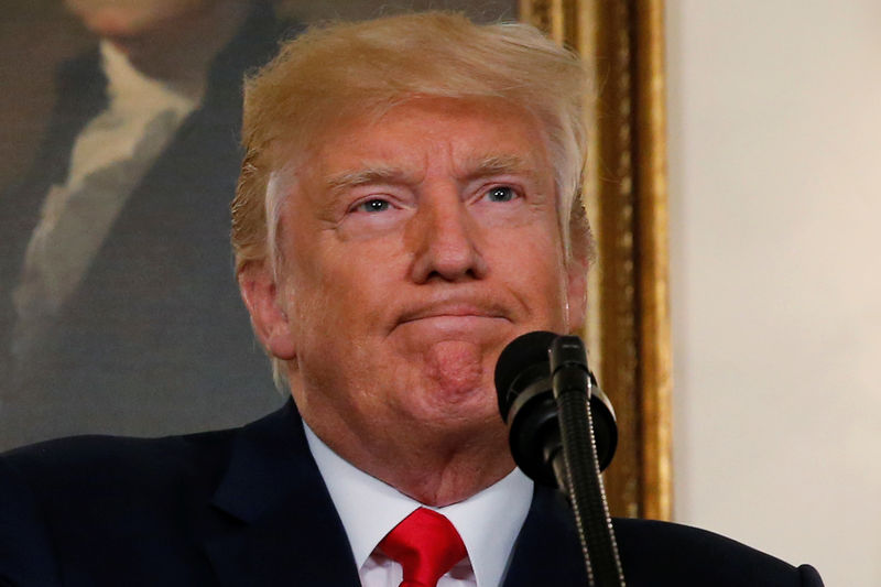 © Reuters. Presidente dos Estados Unidos, Donald Trump, durante declaração na Casa Branca, em Washington