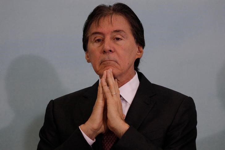 © Reuters. O presidente do Senado, Eunício Oliveira (PMDB-CE), durante evento no Palácio do Planalto, em Brasília