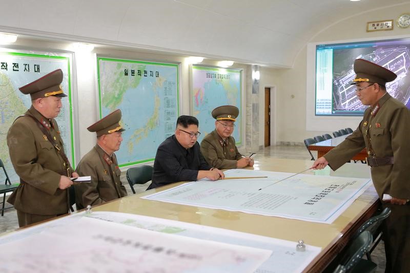 © Reuters. North Korean leader Kim Jong Un visits the Command of the Strategic Force of the Korean People's Army (KPA) in an unknown location in North Korea