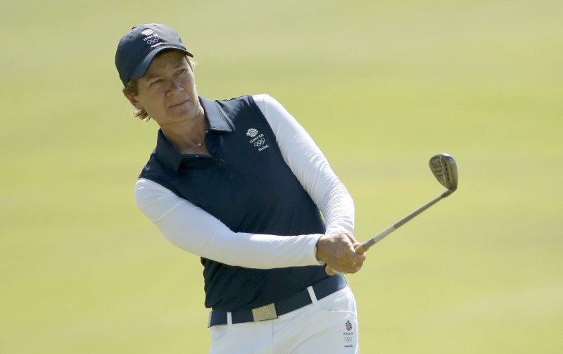 © Reuters. Golf - Women's training