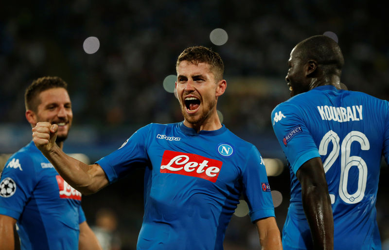 © Reuters. Champions League - Napoli vs Nice - Qualifying Play-Off First Leg