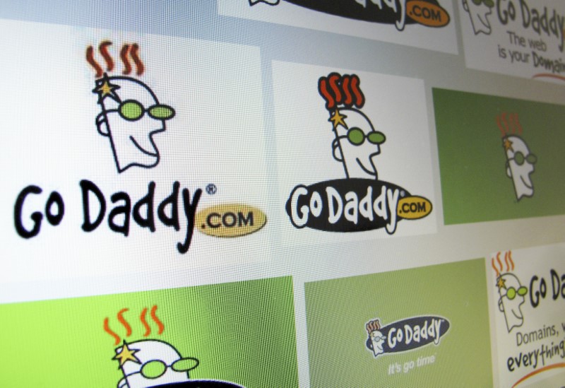 © Reuters. The logo for internet company GoDaddy inc is shown on a computer screen in this illustration photo in Encinitas California