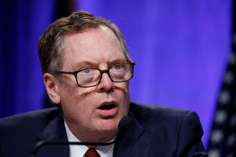 © Reuters. United States Trade Representative Robert Lighthizer speaks at a news conference prior to the inaugural round of North American Free Trade Agreement renegotiations in Washington
