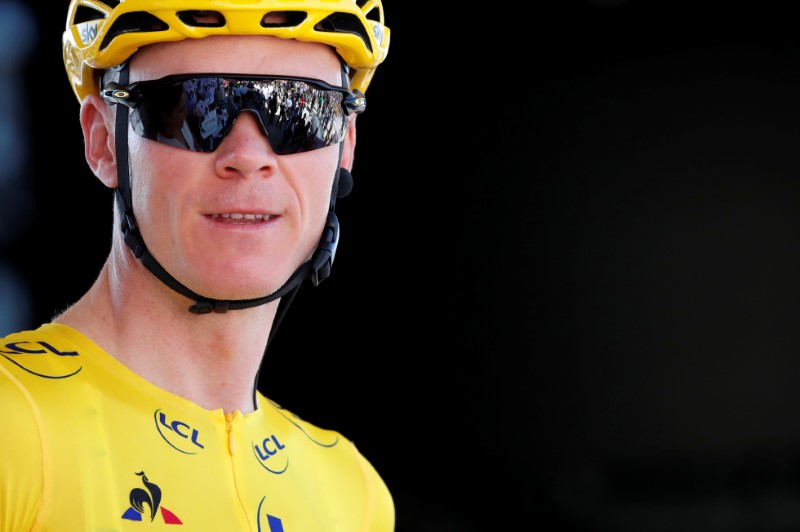 © Reuters. File Photo: Team Sky rider Chris Froome of Britain