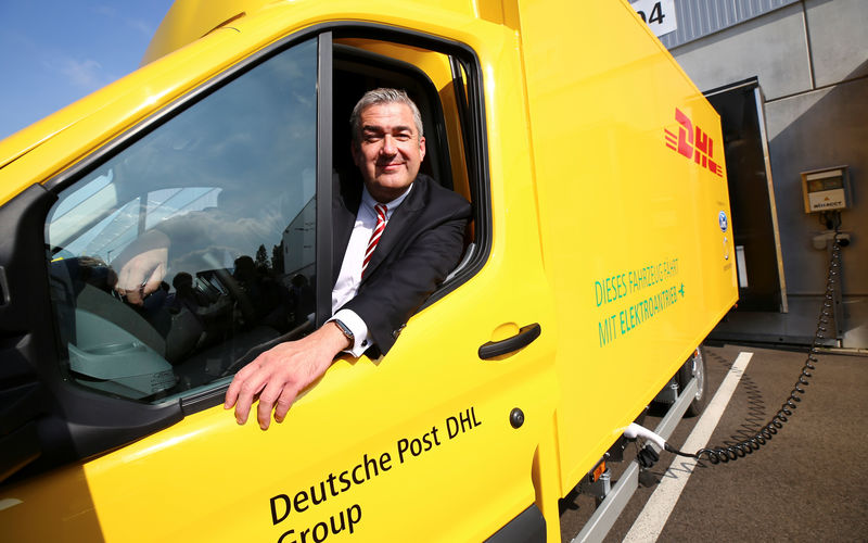 © Reuters. Gerdes from Deutsche Post DHL presents new StreetScooter Work XL electric van in Cologne