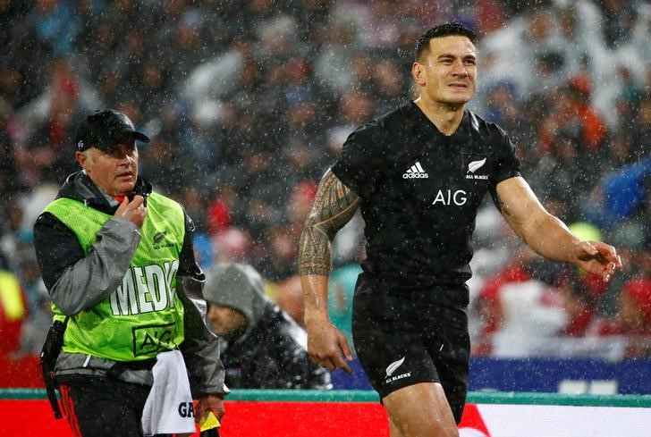 © Reuters. FILE PHOTO - Rugby Union - New Zealand All Blacks v British and Irish Lions - Lions Tour