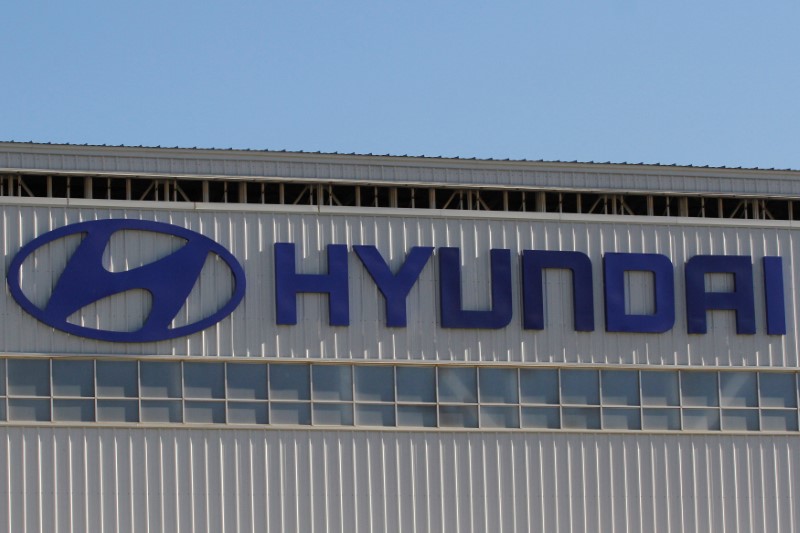 © Reuters. Automobile plant Hyundai is pictured in Tijuana