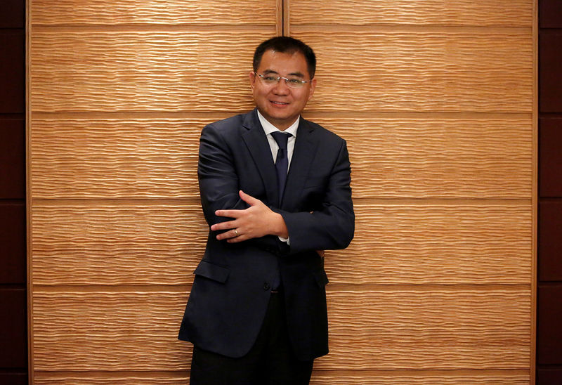 © Reuters. FILE PHOTO - Key Safety Systems Chief Executive Officer Jason Luo poses during an interview with Reuters in Tokyo, Japan
