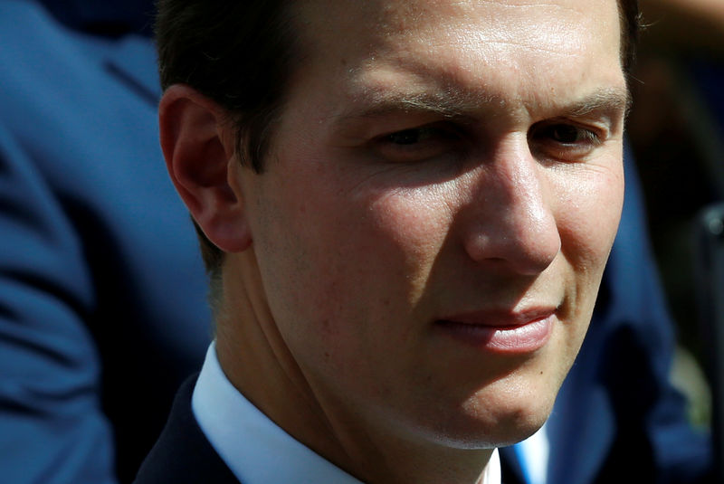 © Reuters. FILE PHOTO: Senior advisor Jared Kushner waits for a joint news conference by U.S. President Donald Trump and Lebanese Prime Minister Saad Hariri at the White House in Washington