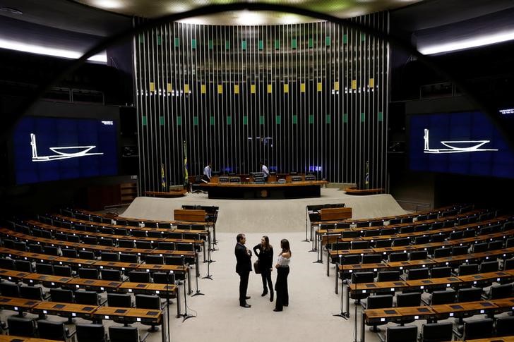 © Reuters. Plenário da Câmara dos Deputados após sessão em Brasília, Brasil