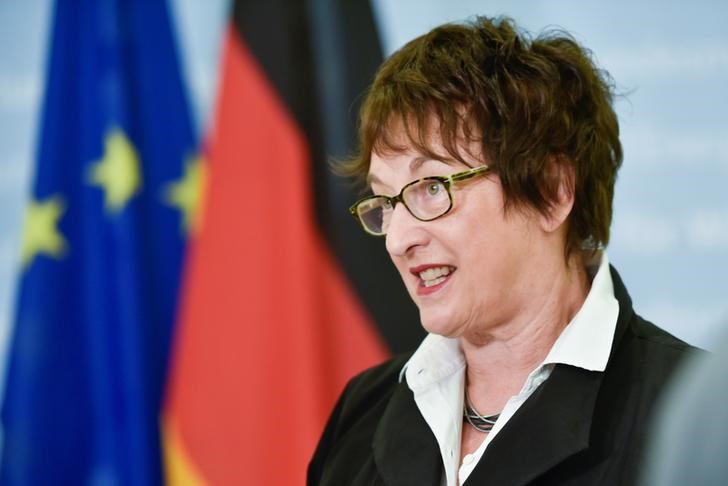 © Reuters. Interview with German Minister for Economic Affairs and Energy, Brigitte Zypries