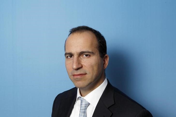 © Reuters. FILE PHOTO - Dara Khosrowshahi poses for a portrait during the 2010 Reuters Travel and Leisure Summit in New York