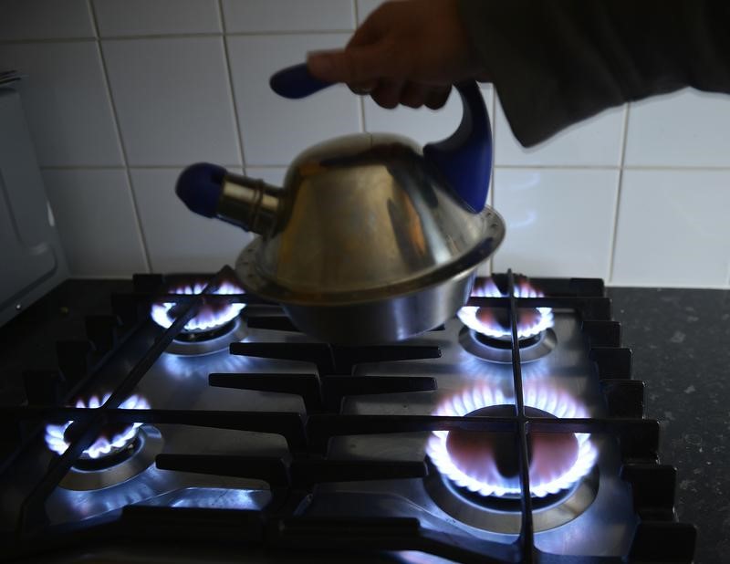 © Reuters. A gas cooker is seen in Boroughbridge