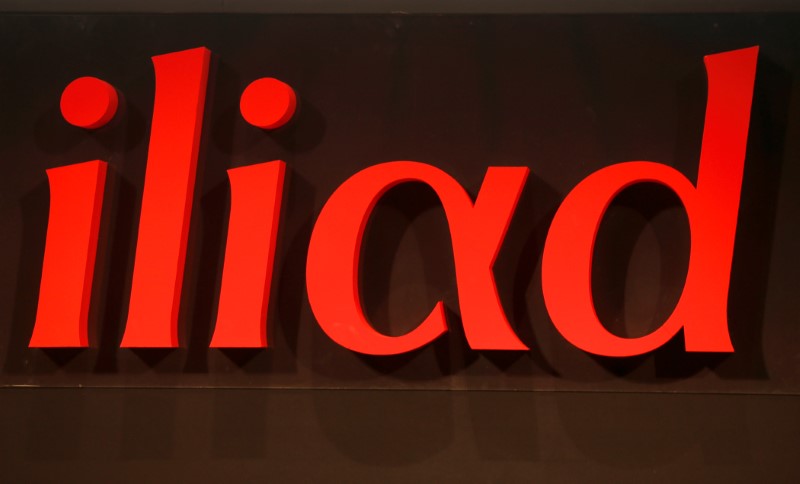 © Reuters. French broadband Internet provider Iliad logo is seen in Paris