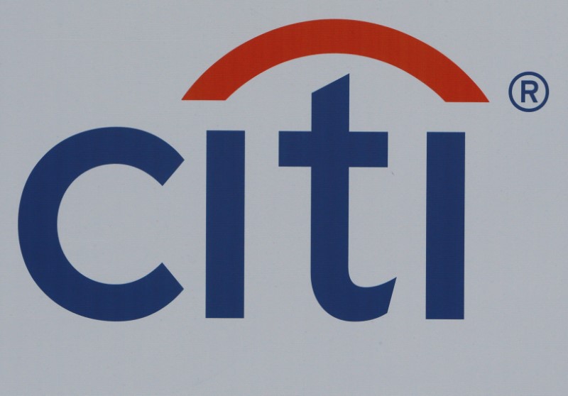 © Reuters. The logo of Citibank is seen on a board at the SPIEF 2017 in St. Petersburg