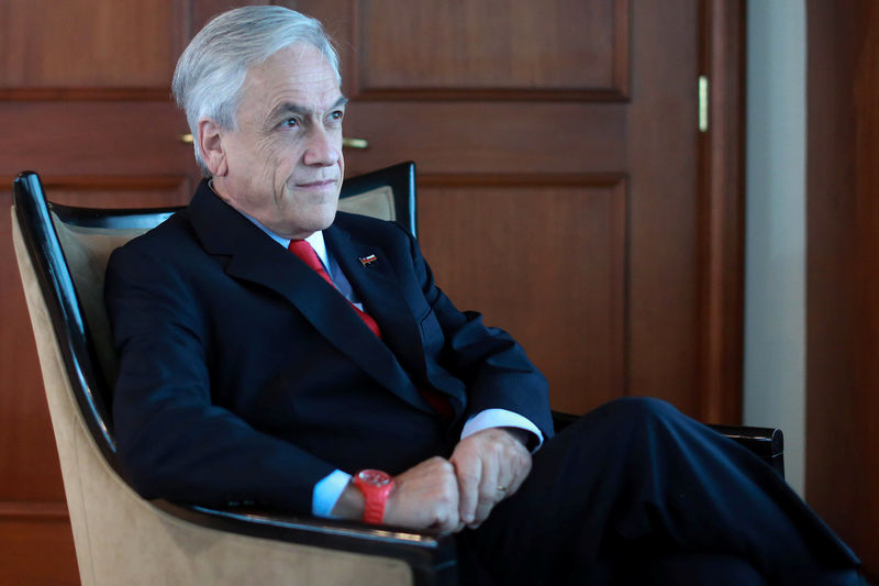 © Reuters. Ex-presidente chileno, Sebastián Piñera, durante entrevista para a Reuters em Santiago