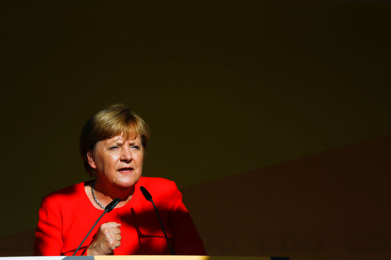 © Reuters. Chanceler Angela Merkel em evento em Bitterfeld-Wolfen