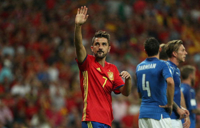 © Reuters. Villa no jugará en el España-Liechtenstein por lesión