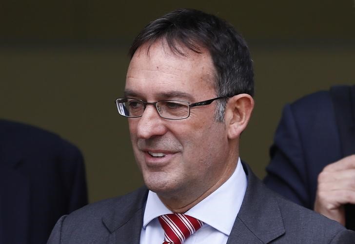 © Reuters. Bush former Tesco UK managing director arrives at Westminster Magistrates Court in London