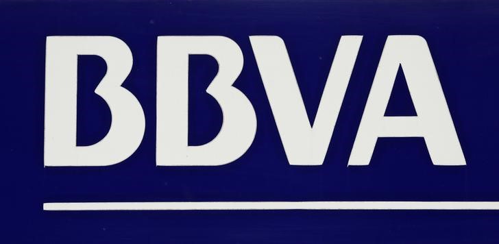 © Reuters. BBVA bank logo is pictured in Seville, southern Spain