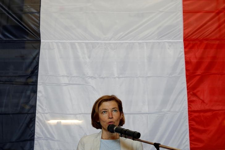 © Reuters. Ministra de Defesa da França, Florence Parly, durante pronunciamento no Chipre