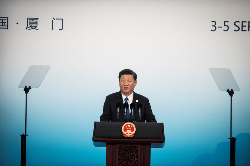 © Reuters. وكالة: الرئيس الصيني يدعو لجهود مكثفة لحل أزمة شبه الجزيرة الكورية
