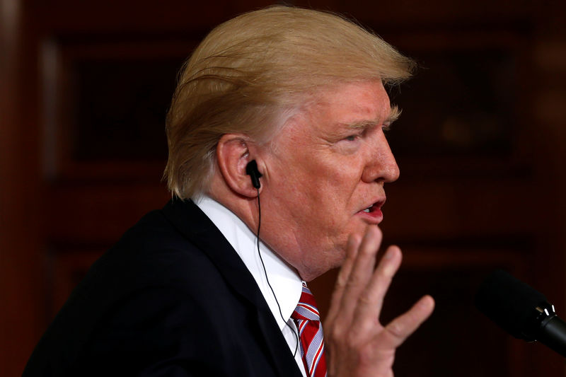 © Reuters. Presidente dos Estados Unidos, Donald Trump, durante entrevista coletiva na Casa Branca