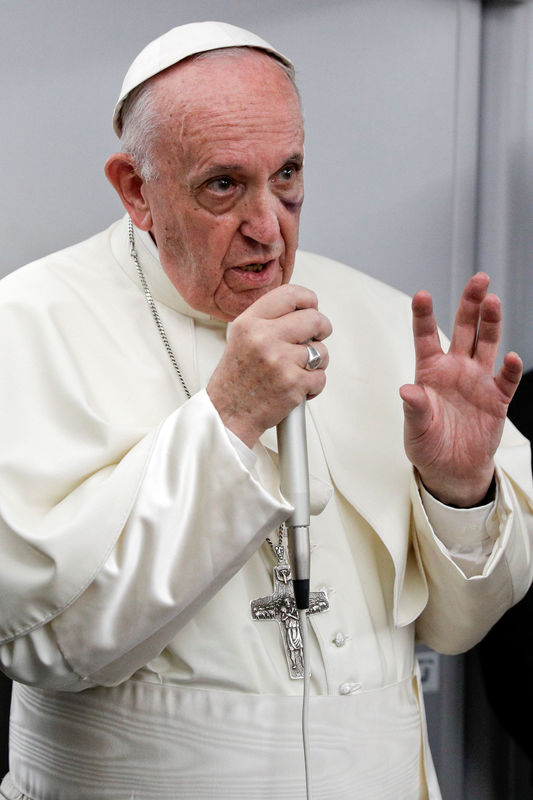 © Reuters. El Papa dice que la humanidad "se hundirá" si no lucha contra el cambio climático