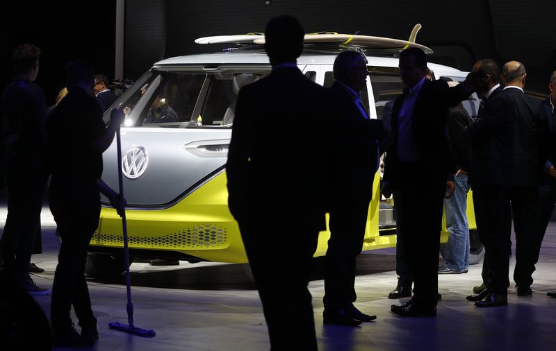© Reuters. An VW Buzz is pictured during the opening of the Frankfurt Motor Show