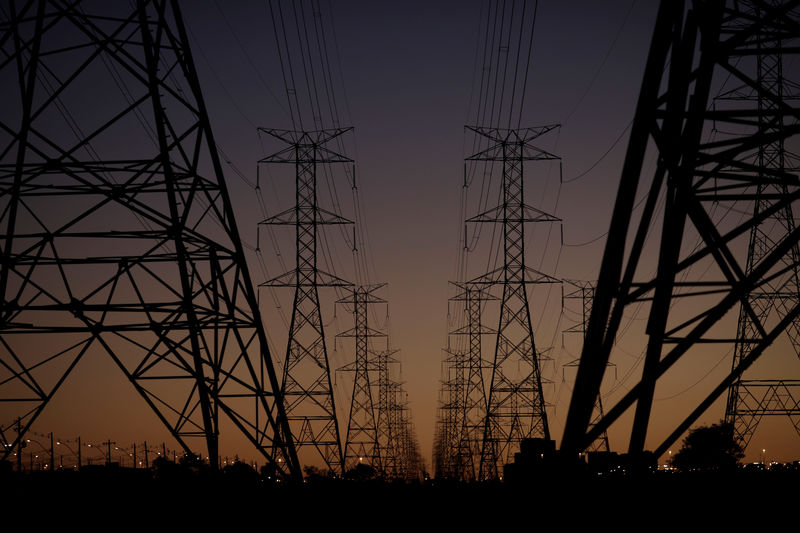 © Reuters. Linhas de energia conectando torres de eletricidade de alta tensão, em Brasília