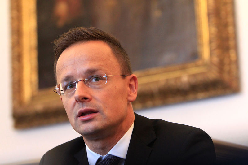 © Reuters. مقابلة- وزير خارجية المجر يرفض التنازل عن السيادة للاتحاد الأوروبي