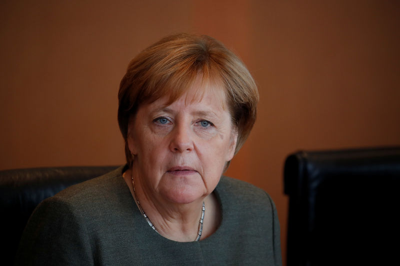 © Reuters. Chanceler da Alemanha, Angela Merkel, na Chanceleria em Berlim