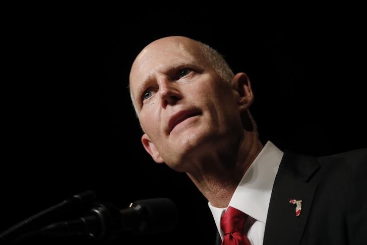 © Reuters. Governador da Flórida Scott durante evento em Miami