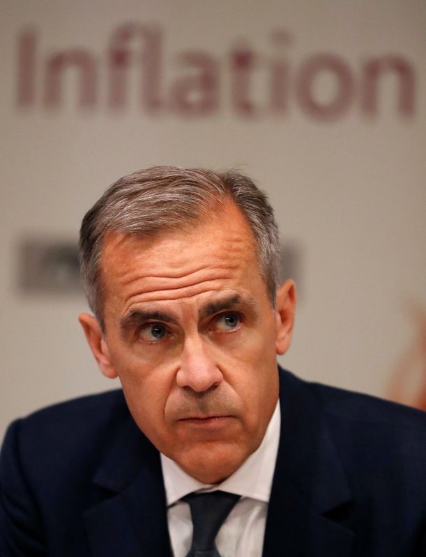 © Reuters. مارك كارني: فرص زيادة أسعار الفائدة البريطانية تزايدت