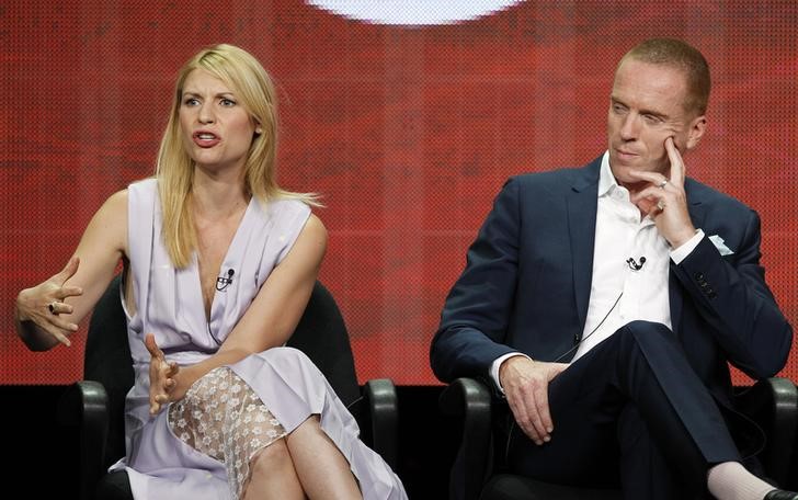 © Reuters. Claire Danes e Damian Lewis, astros da série "Homeland", durante um painel