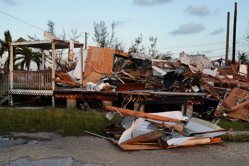 © Reuters. A destroyed business on US 1 is pictured after Hurricane Irma inBig Pine Key, Florida