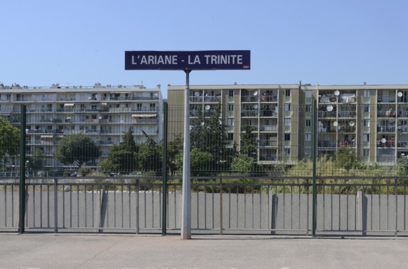 © Reuters. General view of apartment buildings in Ariane, a district with a big Muslim population, is seen in Nice