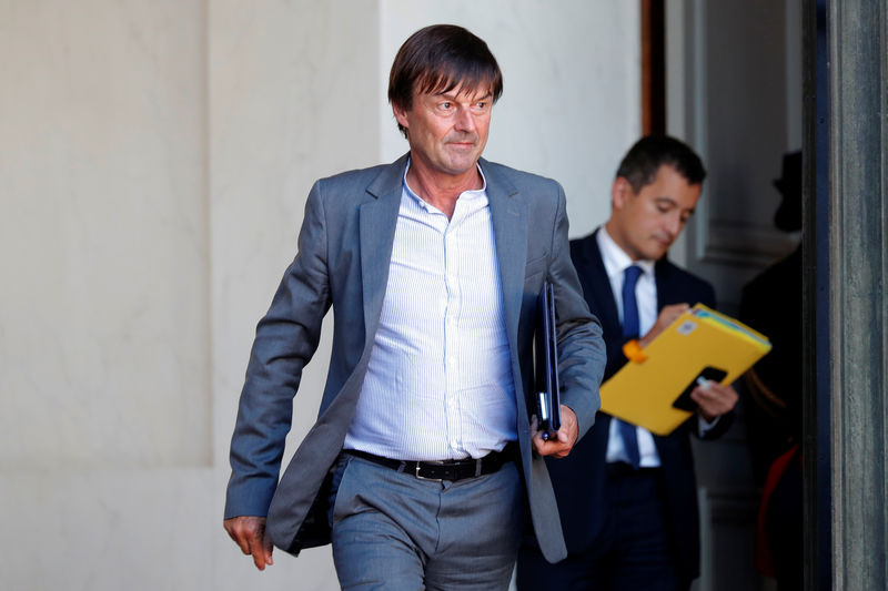 © Reuters. LA PRIME À LA CASSE ÉTENDUE EN 2018, ANNONCE HULOT