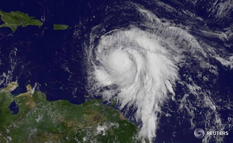 © Reuters. Imagem de satélite do furacão Maria ao leste das Ilhas Leeward