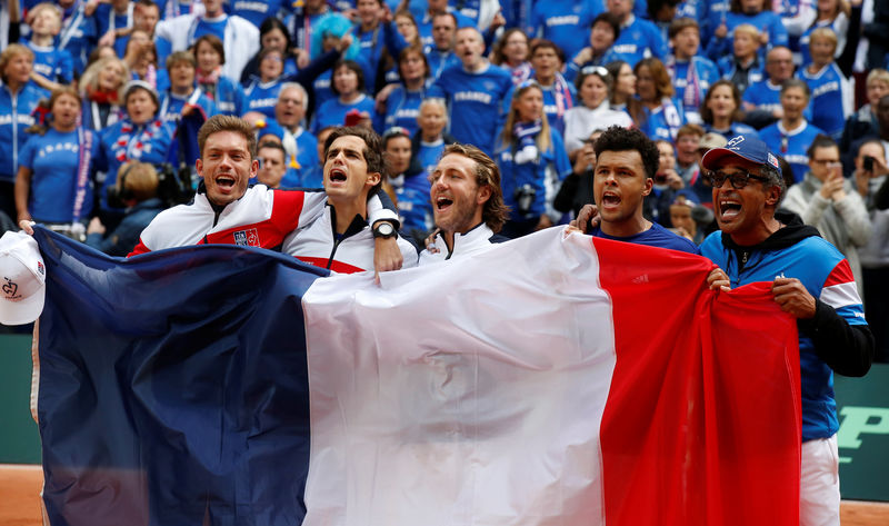 © Reuters. Davis Cup - Semi-Final - France vs Serbia