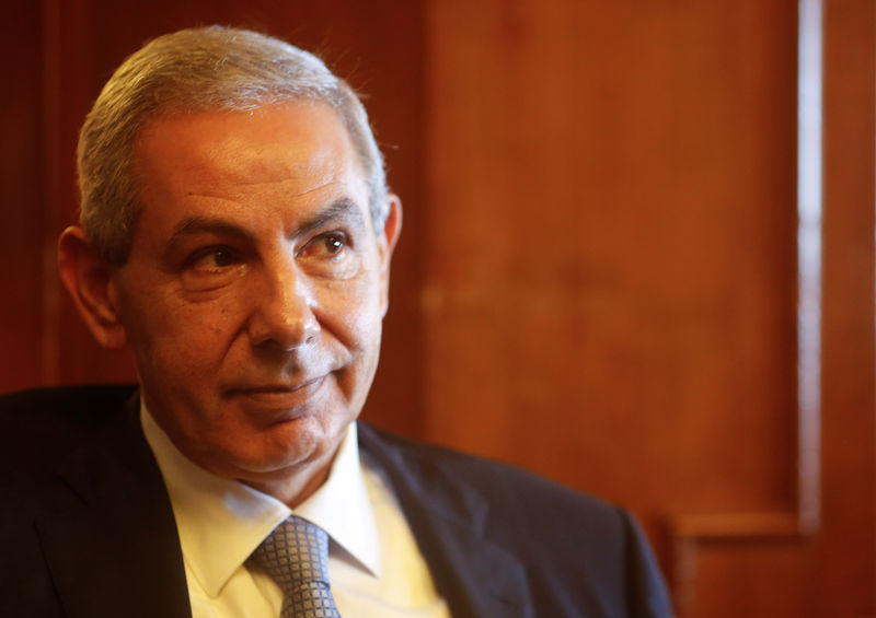 © Reuters. Egypt's Minister of Trade and Industry Tarek Kabil listens during an interview with Reuters after Euromoney Conference in Cairo