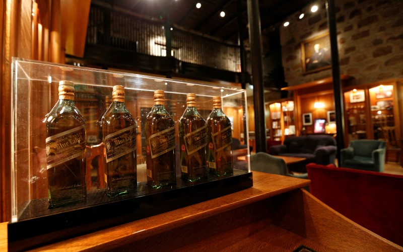 © Reuters. The museum room is seen at the Diageo Cardhu distillery in Scotland