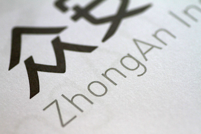 © Reuters. Illustration photo of the Zhongan Insurance logo