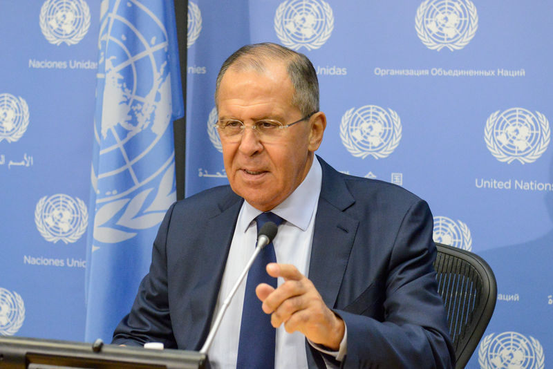 © Reuters. Ministro das Relações Exteriores, Sergei Lavrov, discursa na sede da Organização das Nações Unidas (ONU) em Nova York