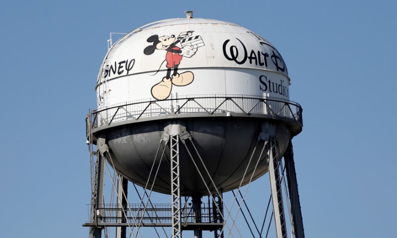 © Reuters. FILE PHOTO: The water tank of The Walt Disney Co Studios is pictured in Burbank